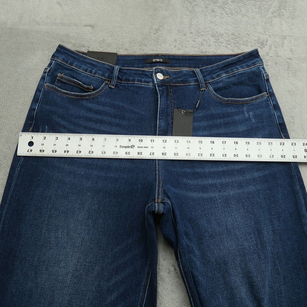 ONESO Jeans Women's Size 20W Mid-Rise Wide-Leg Denim 31.5" Inseam Distressed NWT - Picture 8 of 16